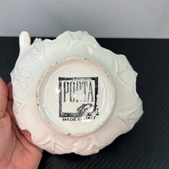 Porta Hand-Painted Italian Fall Leaf-Shaped Ceramic Dish Made in Italy - Picture 5 of 7